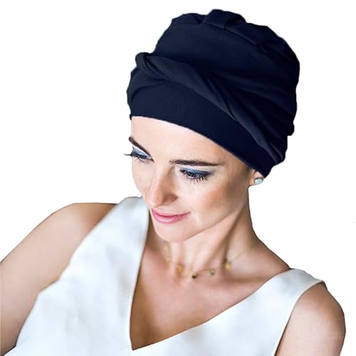 CAREBELL Turban Comfort Bambusmütze für Chemotherapie oder Alopezie, Marineblau 08, One size CAREBELL Turban Comfort Bambusmütze für Chemotherapie oder Alopezie, Marineblau 08, One size von CAREBELL