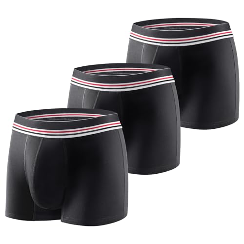 Carer 3 Stück Herren-Boxershorts für Inkontinenz, leichte dünne Inkontinenz Pants Männer aus Baumwolle mit 80 ml saugfähige Unterlage für Blasenlecks wiederverwendet von CARER Healthcare Incontinence Pregnancy