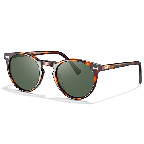 CARFIA Retro Polarisierte Damen Sonnenbrille Outdoor UV 400 Brille für Fahren Angeln Reisen, Acetat-Rahmen von CARFIA