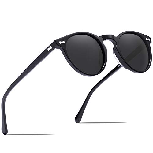 CARFIA Runde Sonnenbrille für Damen Polarisierte Frauen Sunglasses mit 100% UV Schutz von CARFIA