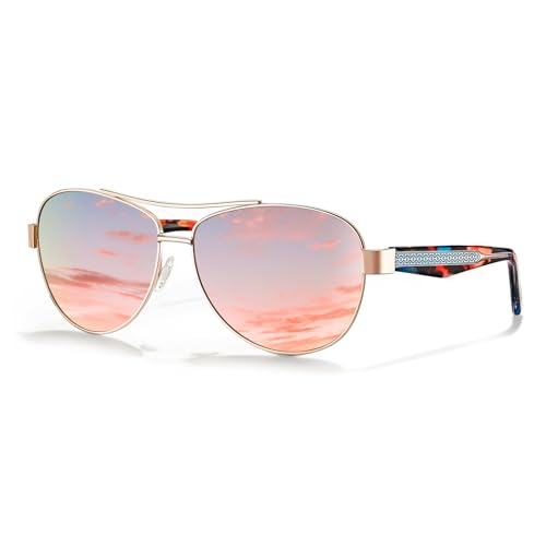 CARFIA Sonnenbrille Damen Polarisiert UV400 Retro Vintage Pilotenbrille Stylsih Fliegerbrille für Frauen von CARFIA