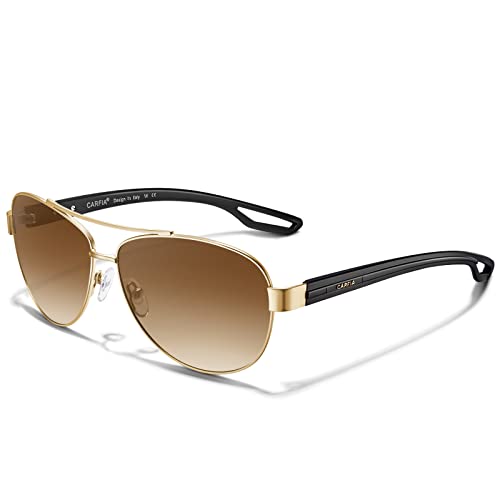 CARFIA Retro polarisierte Damen Herren Sonnenbrille UV400 Schutz Outdoor Fahren Sport von CARFIA