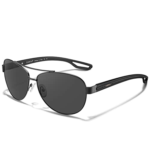 CARFIA Retro polarisierte Damen Herren Sonnenbrille UV400 Schutz Outdoor Fahren Sport von CARFIA