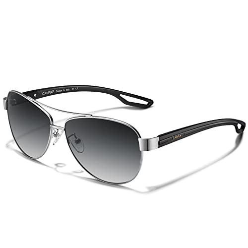 CARFIA Retro polarisierte Damen Herren Sonnenbrille UV400 Schutz Outdoor Fahren Sport von CARFIA