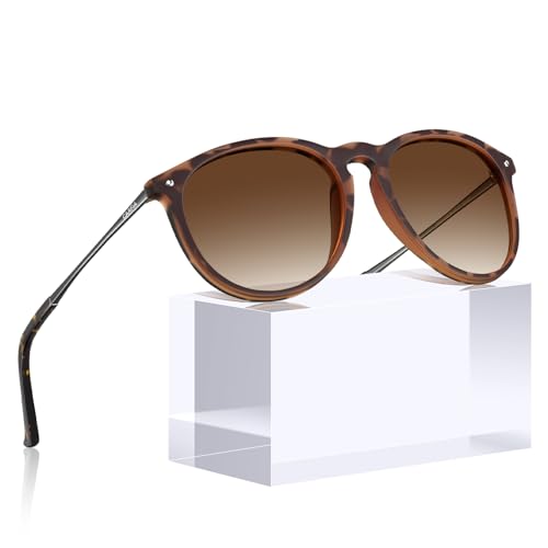 CARFIA Vintage Polarisierte Sonnenbrille für Damen Herren UV400 Schutz Ultraleicht Rahmen von CARFIA