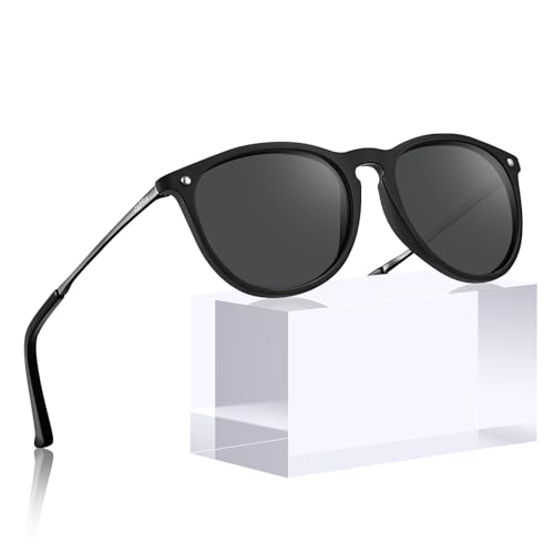 CARFIA Vintage Polarisierte Sonnenbrille für Damen Herren UV400 Schutz Ultraleicht Rahmen von CARFIA