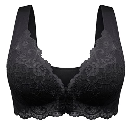 Bequemer BH, 5D-Form, Push-Up, nahtlos, keine Spuren, Schönheit, Rücken, Sport, bequemer BH, Damen, lässiger Komfort-Spitzen-BH (schwarz, L) von CARGIS