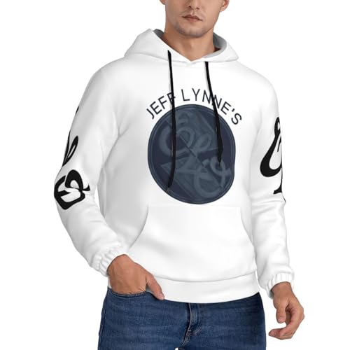 CARGUS Electric Band Light ELO Hoodie Herren schwarz Sweatshirt für Männer, Freizeit Pullover, cooleStreetstyle Kapuzenpullover L von CARGUS