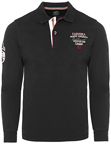 Carisma Langarm Poloshirt für Herren L, Schwarz 100% Baumwolle • Herren Langarmshirt mit Stickerei • Angenehmes Regular Fit Longsleeve 3438 Black XXL Carisma Langarm Poloshirt für Herren L, Schwarz 100% Baumwolle • Herren Langarmshirt mit Stickerei • Angenehmes Regular Fit Longsleeve 3438 Black XXL von Carisma