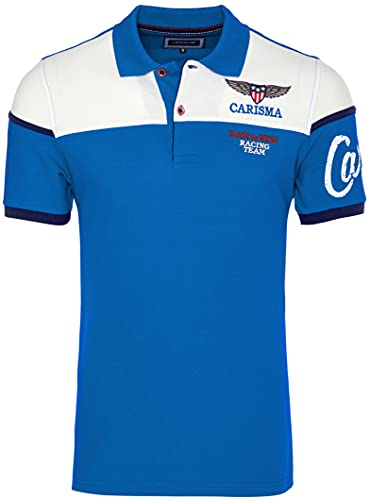 Carisma Kurzarm Poloshirt für Herren 4XL, Sachs 100% Baumwolle • Herren Polo Shirt mit Stickerei • Regular Fit Shirt mit angenehmen Büro und Freizeit von Carisma