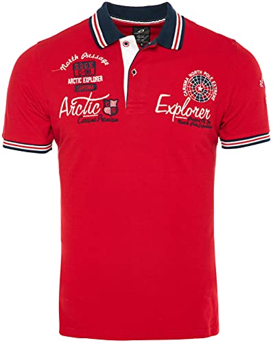 Carisma Kurzarm Poloshirt für Herren L, Rot 100% Baumwolle • Herren Polo Shirt mit Stickerei • Regular Fit Shirt mit angenehmen von Carisma