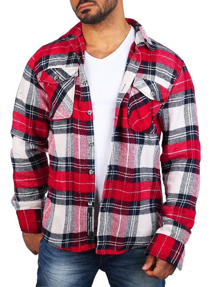 CARISMA Flanellhemd warmes Herren Holzfällerhemd mit dicker weicher Qualität 8615 Regular Langarm Kentkragen Kariert von CARISMA