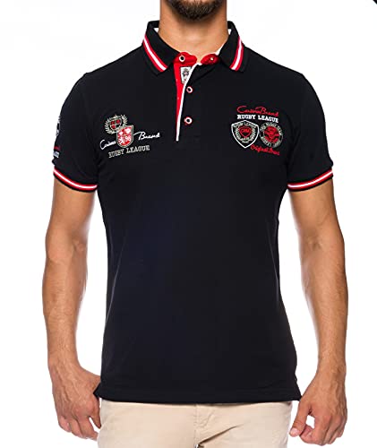 CARISMA Herren Polo-Shirt mit Stickerei, Black, XL von Carisma