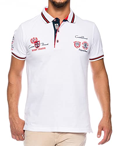 CARISMA Herren Polo-Shirt mit Stickerei, White, 3XL von Carisma