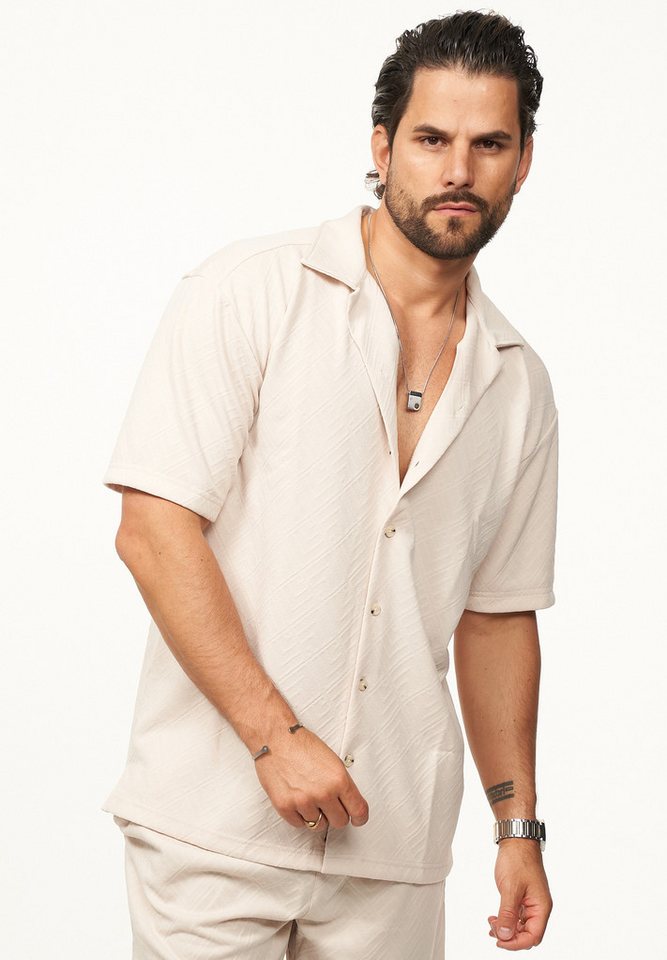 CARISMA Kurzarmhemd im Summer-Look mit Strukturmuster Regular-Fit Herren Kurzarm Strick Polo-Hemd T-Shirt von CARISMA