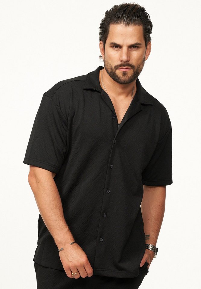 CARISMA Kurzarmhemd im Summer-Look mit Strukturmuster Regular-Fit Herren Kurzarm Strick Polo-Hemd T-Shirt von CARISMA