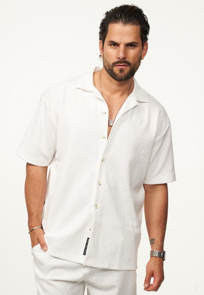 CARISMA Kurzarmhemd im Summer-Look mit Strukturmuster Regular-Fit Herren Kurzarm Strick Polo-Hemd T-Shirt von CARISMA