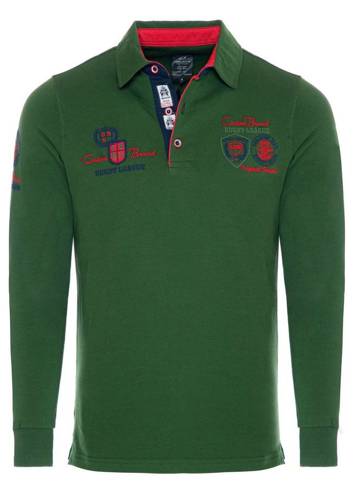 CARISMA Poloshirt mit Stickerei Rugby Team von CARISMA