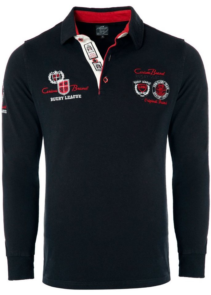 CARISMA Poloshirt mit Stickerei Rugby Team von CARISMA