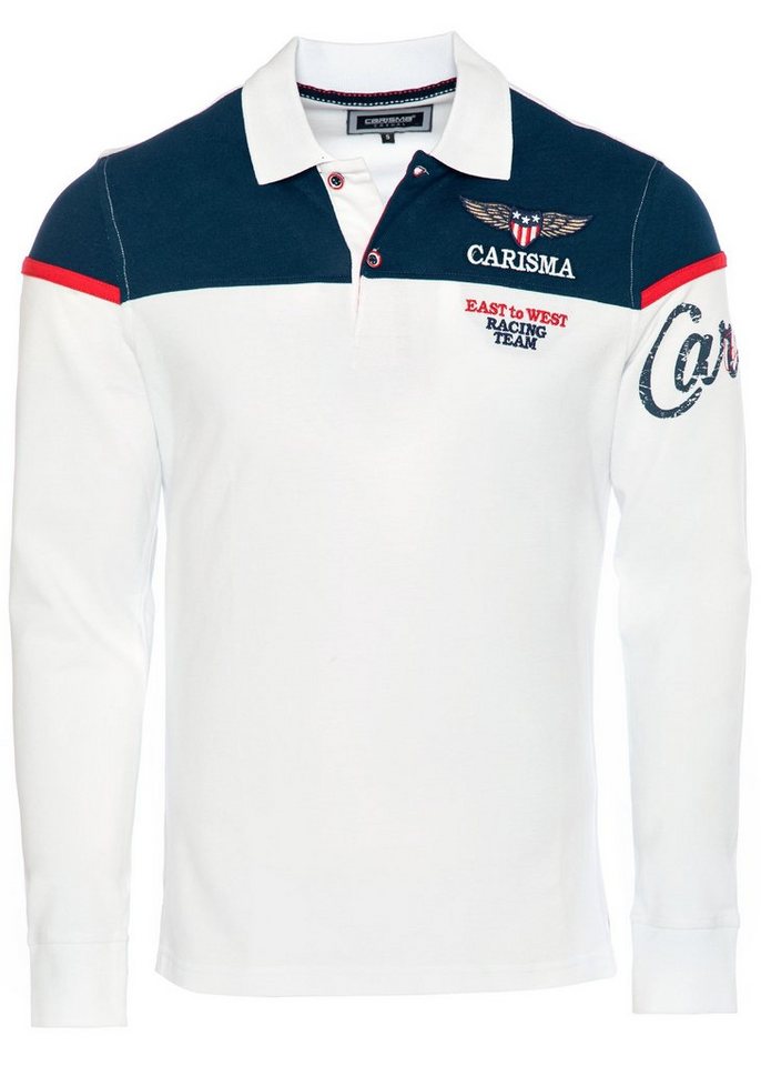 CARISMA Poloshirt mit Stickerei Rugby Team von CARISMA