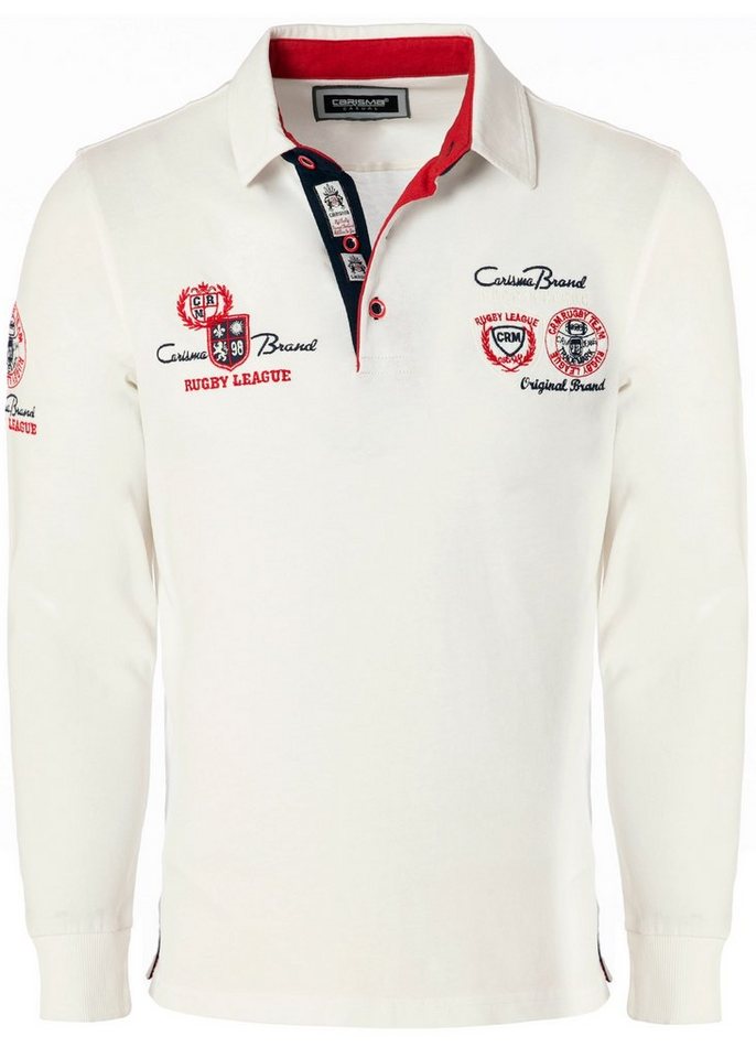 CARISMA Poloshirt mit Stickerei Rugby Team von CARISMA