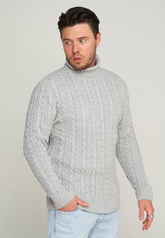 CARISMA Rollkragenpullover CRMUS Grobstrick Zopf-Muster von CARISMA