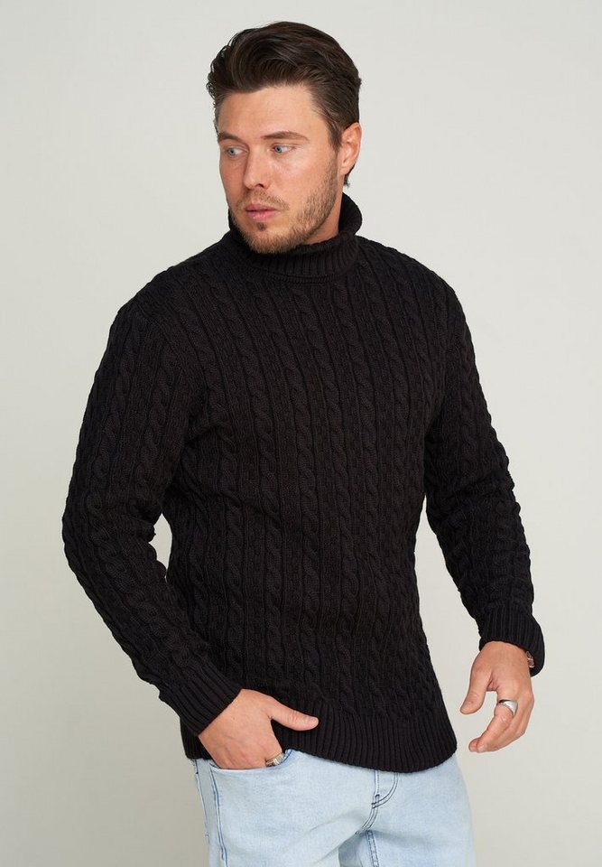 CARISMA Rollkragenpullover CRMUS Grobstrick Zopf-Muster von CARISMA