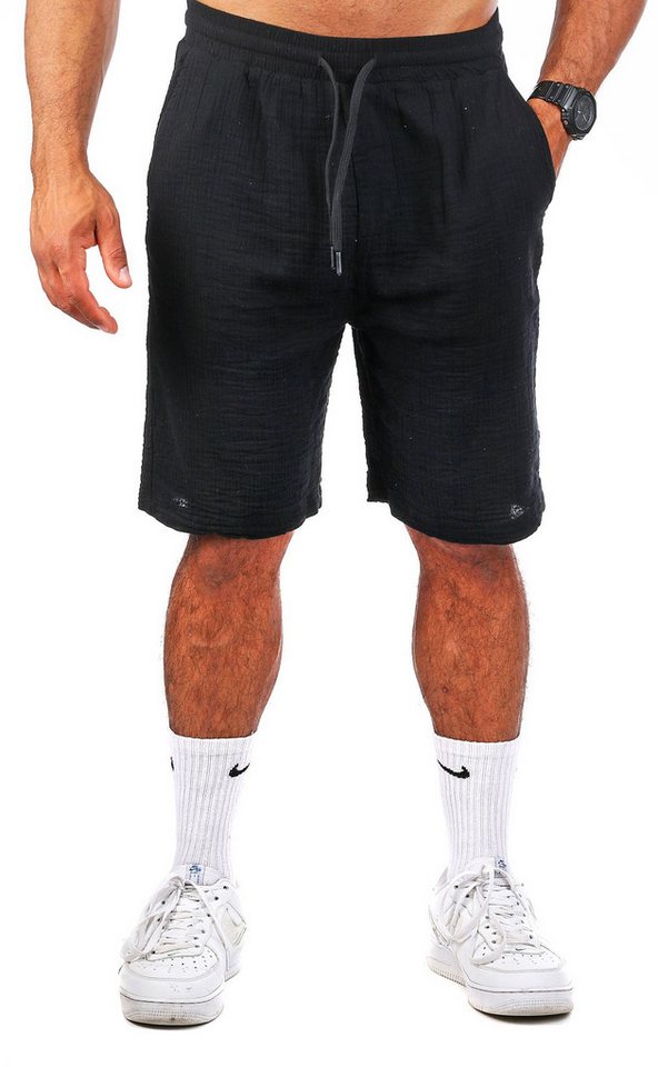 CARISMA Shorts Herren Musselin kurze Strand Hose trendig angenehm luftig leicht 2161 in Unifarbe von CARISMA
