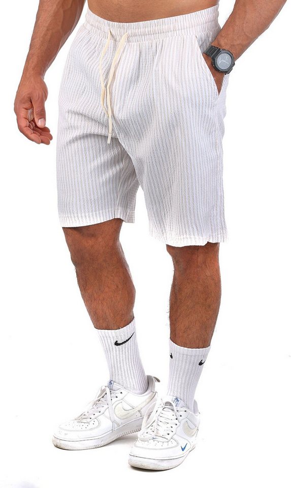 CARISMA Shorts Herren kurze Sommer Strand Hose angenehm Riffel Retro Optik 2194 mit elastischem Bund von CARISMA