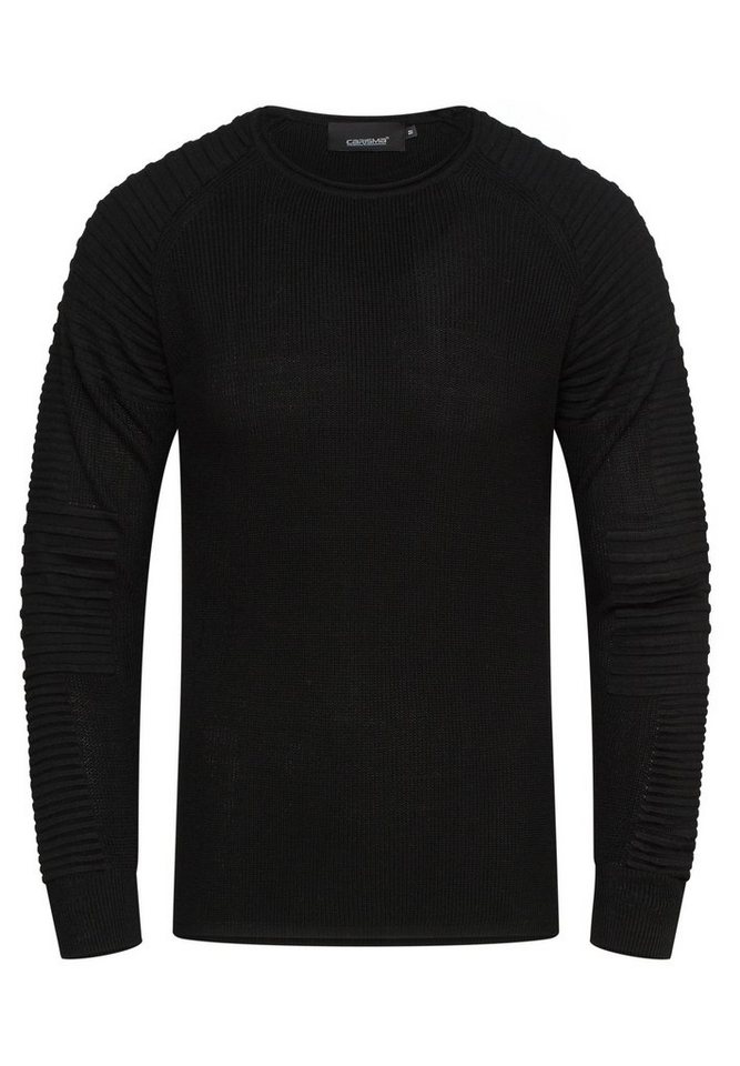 CARISMA Strickpullover CRHAMAR Feinstrick mit Biker-Steppung von CARISMA