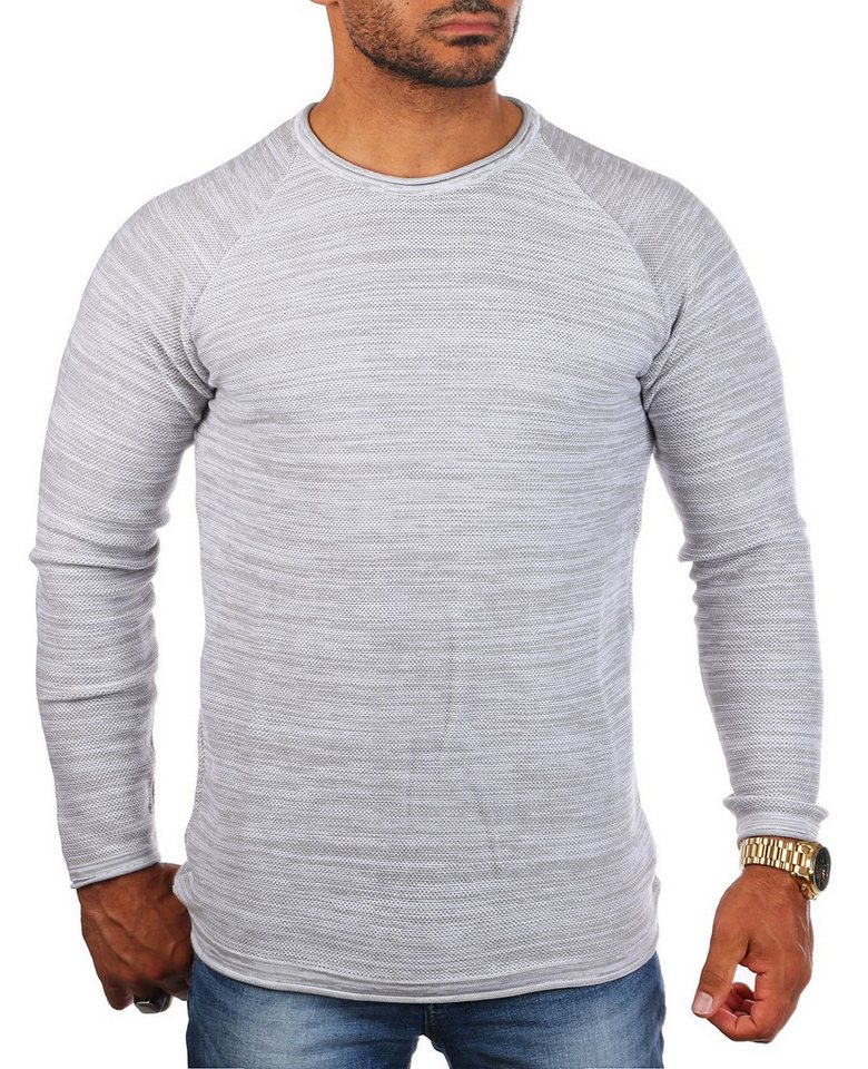 CARISMA Strickpullover Herren leichter Feinstrick einfarbig basic körperbetont regular 7785 von CARISMA