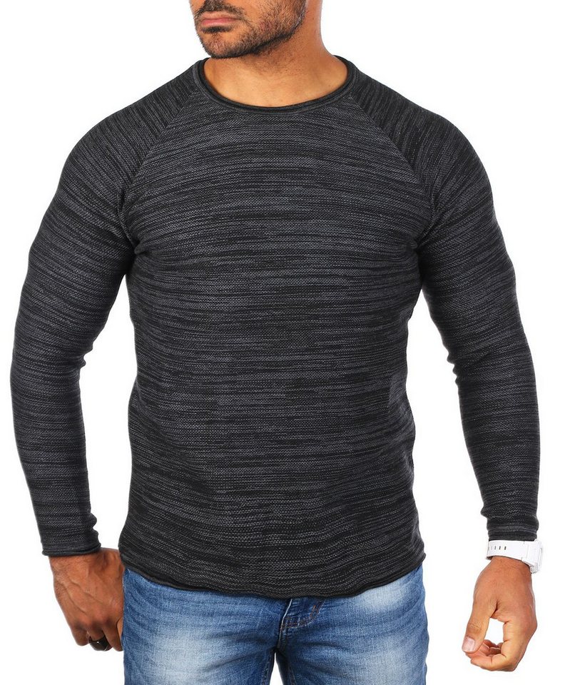 CARISMA Strickpullover Herren leichter Feinstrick einfarbig basic körperbetont regular 7785 von CARISMA