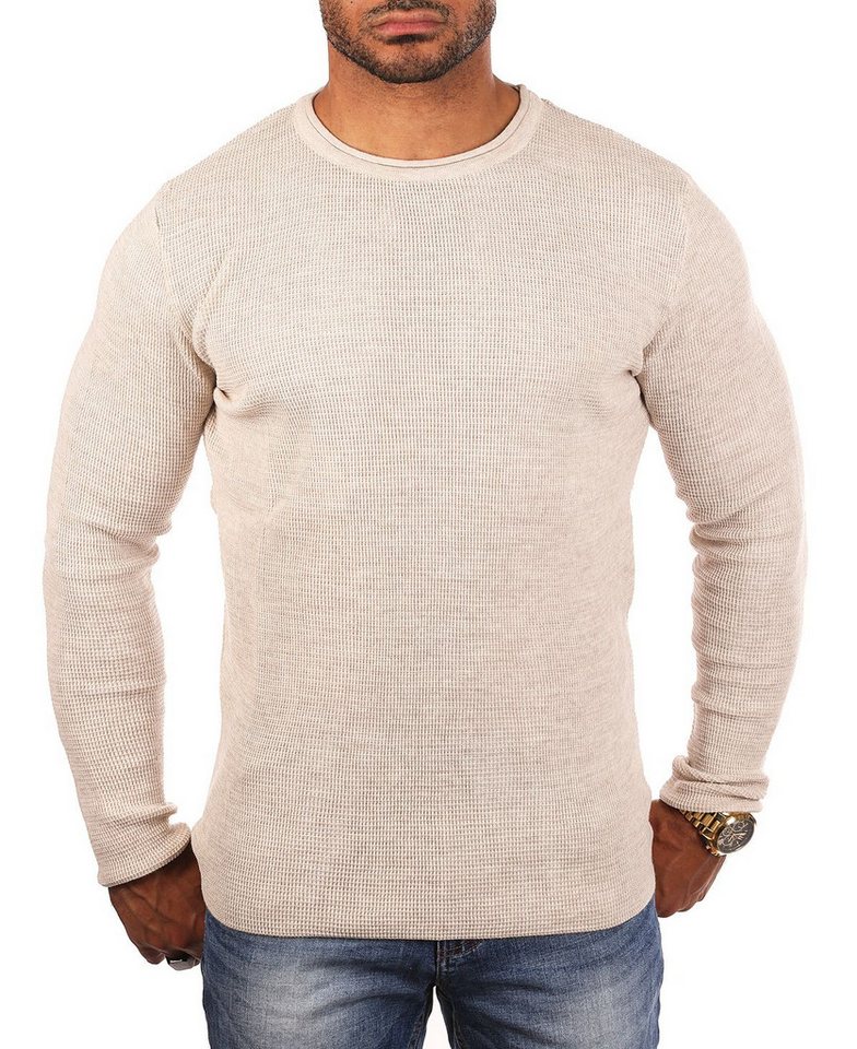 CARISMA Strickpullover Herren leichter Feinstrick einfarbig körperbetont dehbar flexibel 7786 von CARISMA