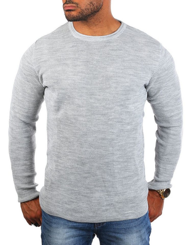 CARISMA Strickpullover Herren leichter Feinstrick einfarbig körperbetont dehbar flexibel 7786 von CARISMA