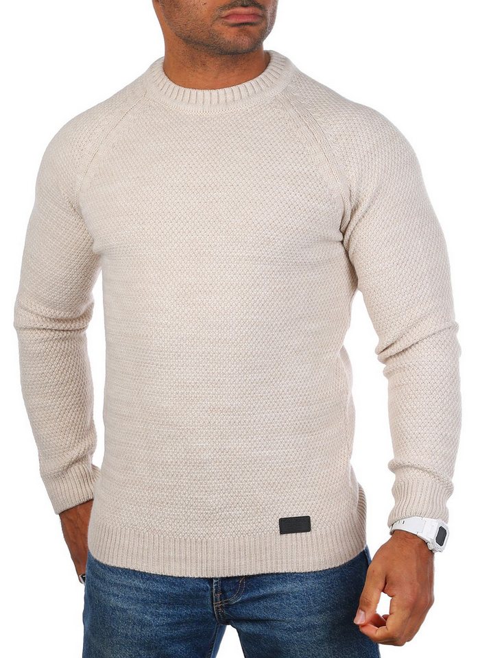 CARISMA Strickpullover Herren mittelgrob gestrickt einfarbig klassisch trendiger Strick 7945 von CARISMA