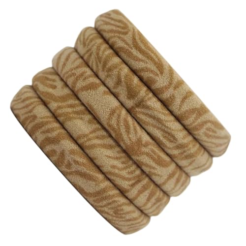 Haargummi mit Tiermuster, für Damen und Mädchen, Handtuchringe, beliebte Haargummis, Haargummi für Haarstyling, 5 Stück von CARISSETT