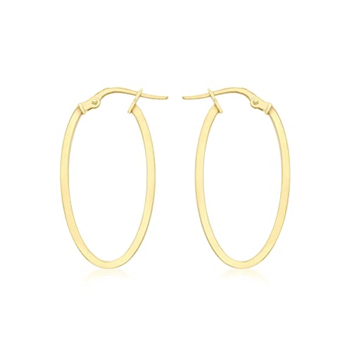 CARISSIMA Damen 14 mm x 30 mm Oval Creole Ohrringe 9k (375) Gelbgold 1.53.3479 von CARISSIMA