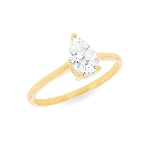 CARISSIMA Damen 9 Karat Gelbgold 8 x 5 mm Birnen-CZ Ring #M von CARISSIMA