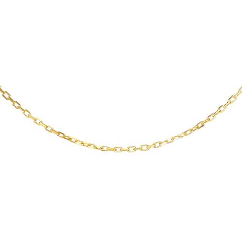 CARISSIMA Damen 9ct Gelbgold 25 diamantgeschliffene verstellbare Ankerkette 41cm/16' - 46cm/18' von CARISSIMA