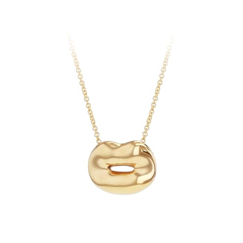 CARISSIMA Damen 9ct Gelbgold 9mm x 15mm Lippen-Verstellbare Halskette 41cm/16'-43cm/17' von CARISSIMA