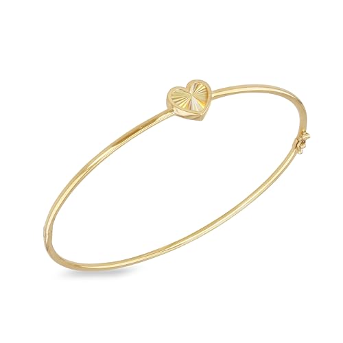 CARISSIMA Damen 9ct Gelbgold Regenbogen-Herz Armreif von CARISSIMA