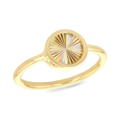 CARISSIMA Damen 9ct Gelbgold Regenbogen-Kreis Ring Größe P von CARISSIMA