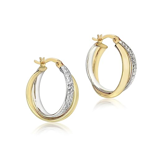 CARISSIMA Damen-Creolen Diamond Cut Thick 375 Bicolor - 2.51.1780 von CARISSIMA