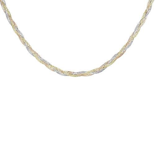 CARISSIMA Damen-Fischgrätkette 375 Tricolor-3.16.2180 von CARISSIMA