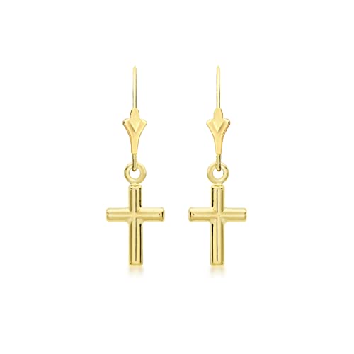 CARISSIMA Damen-Ohrhänger 9 Karat 375 Gelbgold Cross Drop 1.56.2713 von CARISSIMA