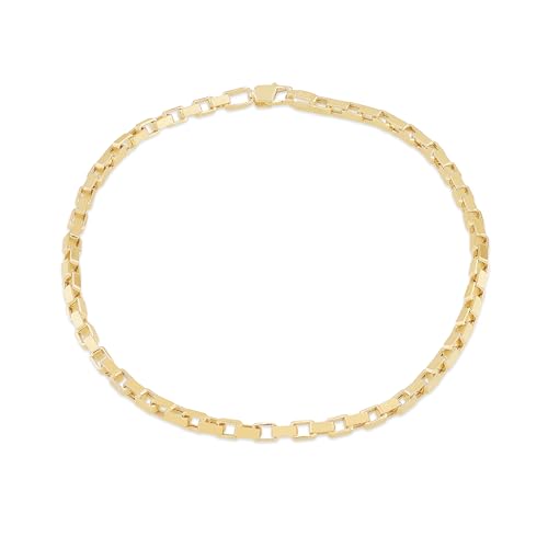 CARISSIMA Papierkette und Armband für Damen, 9 Karat Gelbgold, 2 mm, quadratisch von CARISSIMA