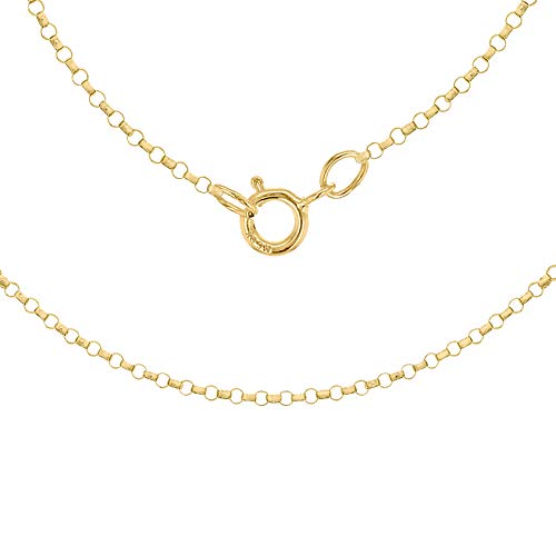 CARISSIMA Unisex-Halskette Rund Belcher 9 Karat 375 Gelbgold 16 zoll 1.14.1453 von CARISSIMA
