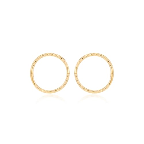 Carissima Damen 9 Karat Gelbgold 14 mm Twist Endless Creolen von CARISSIMA