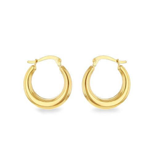 Carissima Damen 9ct Gelbgold Verjüngte Creolen 19 mm von CARISSIMA
