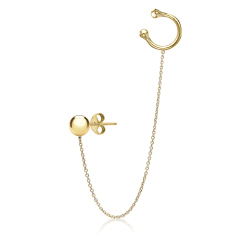 Carissima Damen-Ohrstecker, 9 Karat (375) Gelbgold, länglich, mit 5 mm Kugel von CARISSIMA